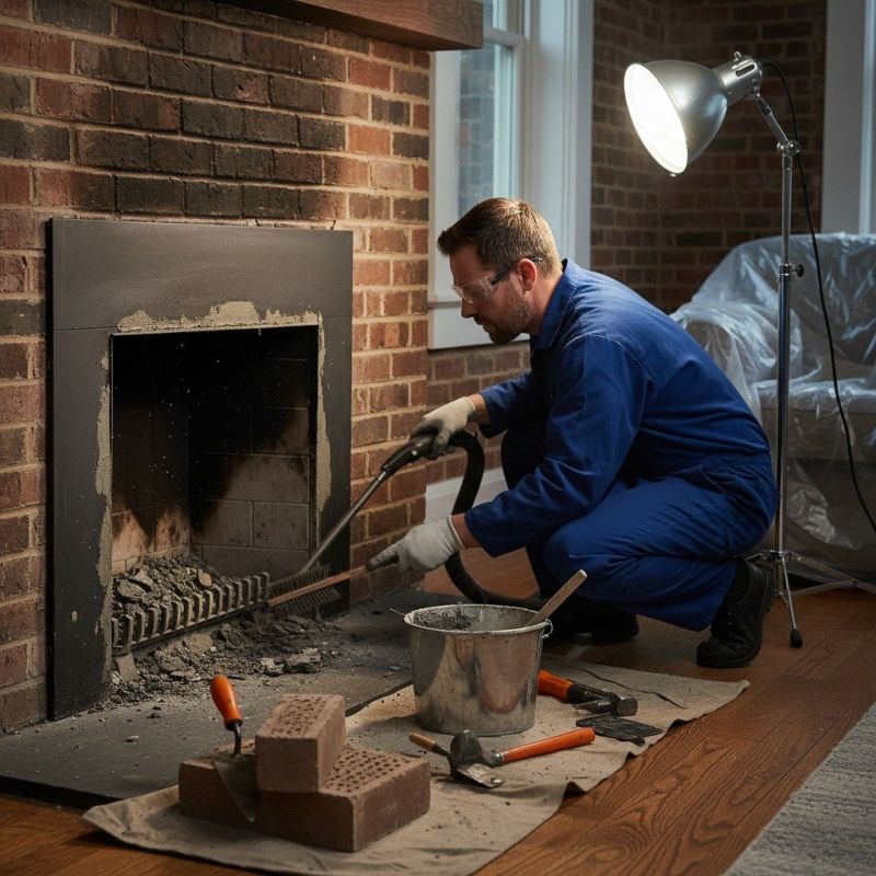 Local Brick Fireplace Repair pros at work