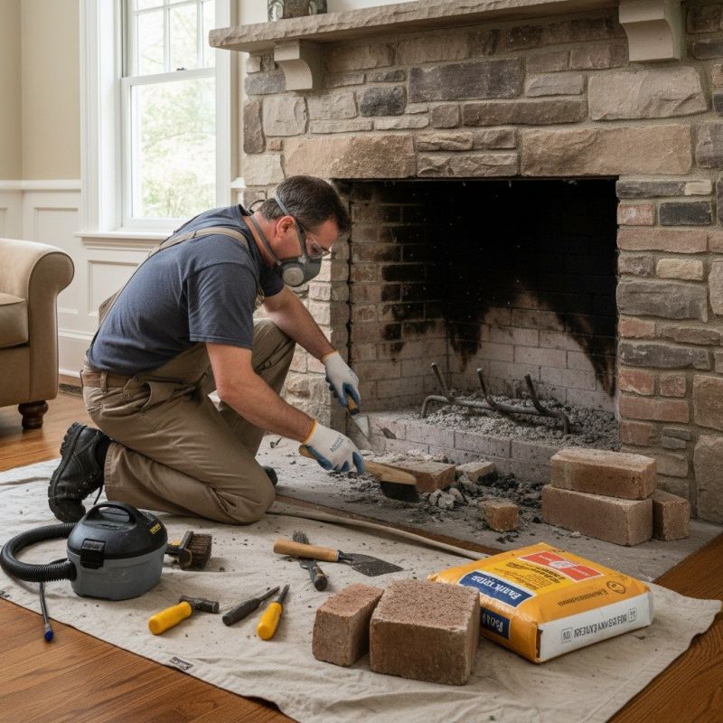 Brick Fireplace Repair