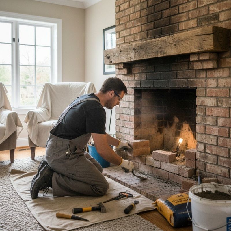 Brick Fireplace Repair