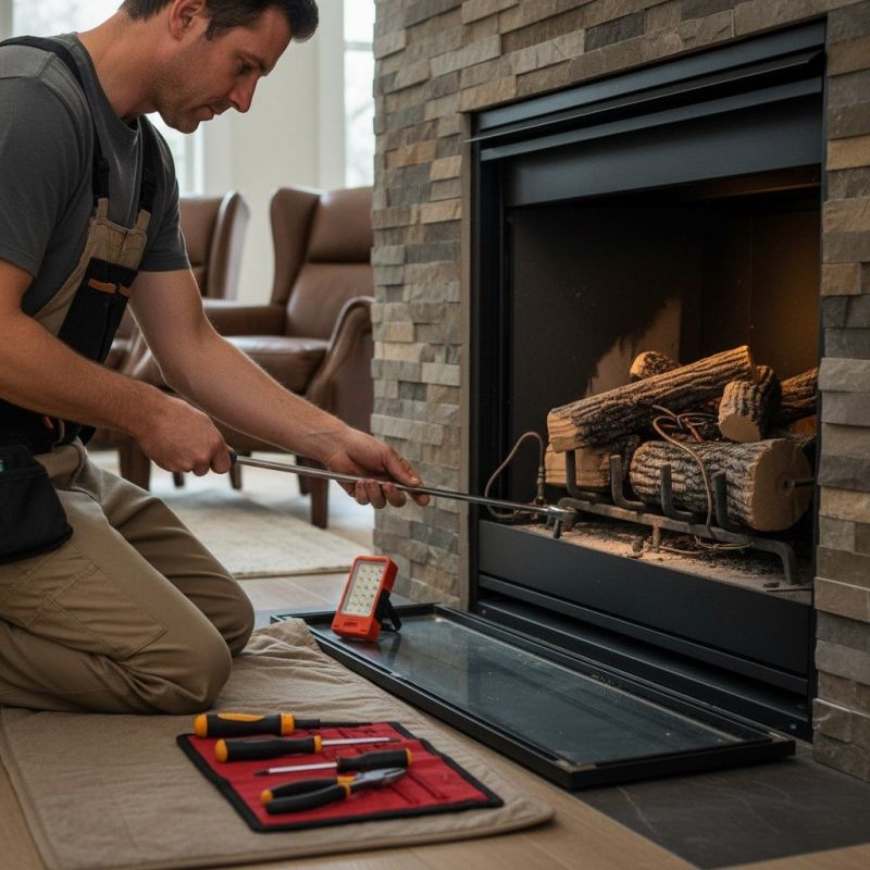 Repairing Cracked Brick Or Stone Around Gas Fireplaces