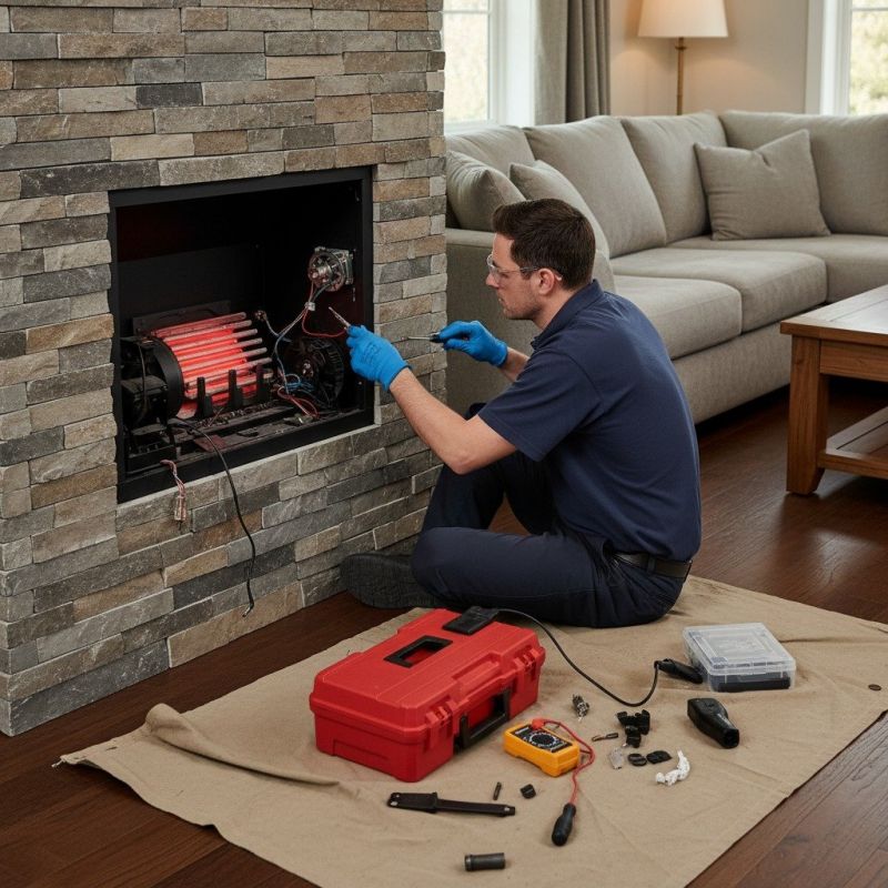 Repairing Cracked Brick Or Stone Around Gas Fireplaces